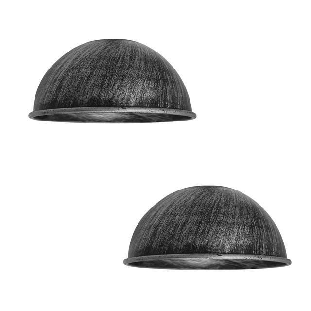 Arzhin 10cm H x 21cm W Metal Lamp Shade ( Uno ) (Set of 2) Latitude Run Colour: Brushed Silver on Productcaster.