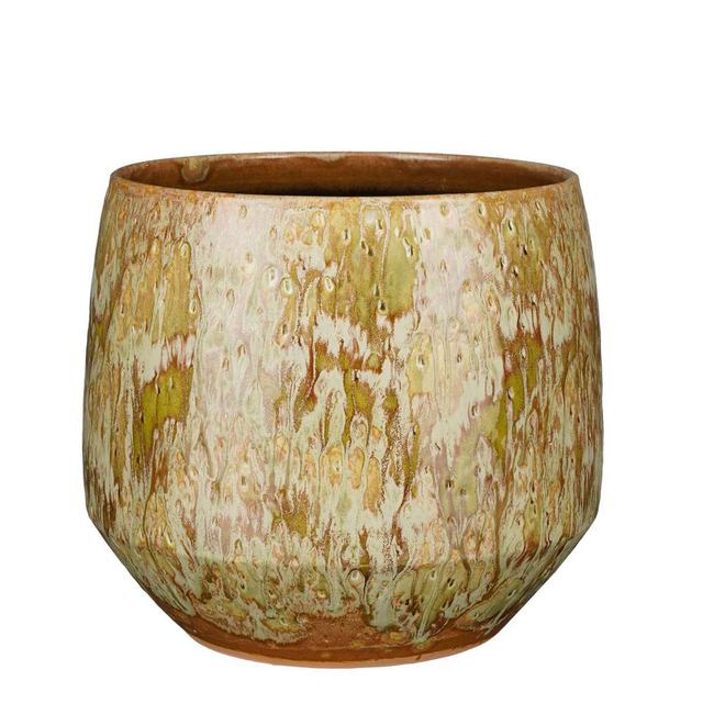 Eawood Ceramic Pot Planter Rosdorf Park Colour: Taupe, Size: 26cm H x 29cm W x 29cm D on Productcaster.