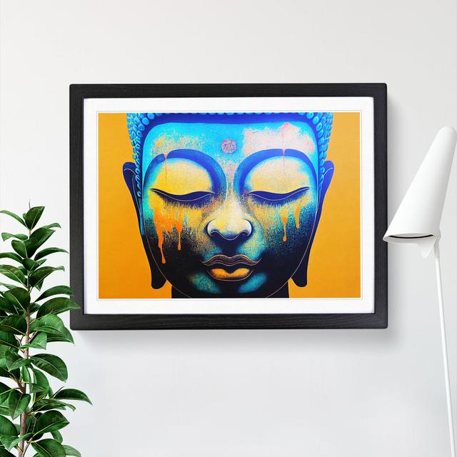 Paint Drip Buddha Vol.1 - Picture Frame Graphic Art Latitude Vive Frame Colour: Black, Size: 25cm H x 34cm W on Productcaster.