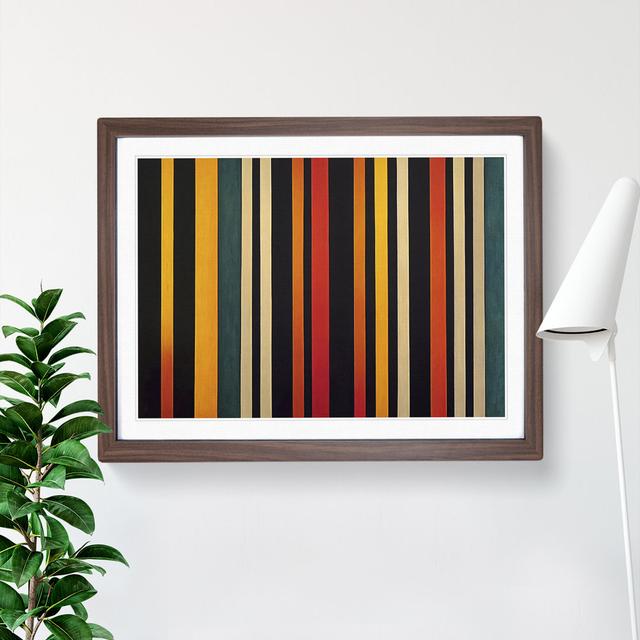 Striped Abstract Art Vol.2 - Picture Frame Graphic Art George Oliver Size: 46cm H x 64cm W x 2cm D, Frame Colour: Walnut on Productcaster.