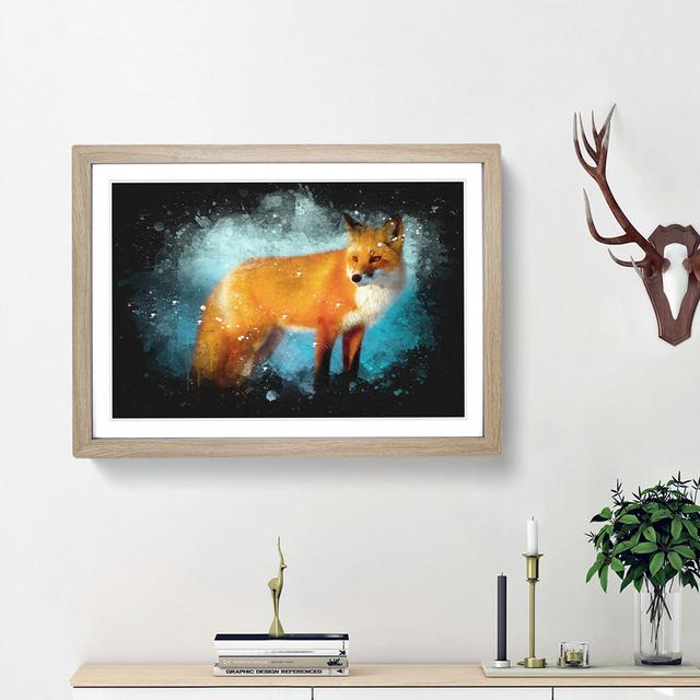 The Red Fox - Picture Frame Graphic Art Print East Urban Home Frame Option: Oak Framed, Size: 45cm H x 63cm W x 2cm D on Productcaster.