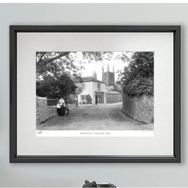 'Poughill, Village 1910' - Picture Frame Photograph Print on Paper The Francis Frith Collection Size: 45cm H x 60cm W x 2.3cm D on Productcaster.