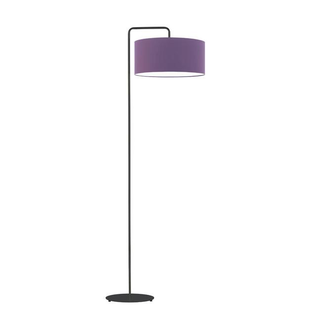 156 cm Stehlampe Janisse 17 Stories Schirmfarbe: Violett, Gestellausführung: schwarz on Productcaster.