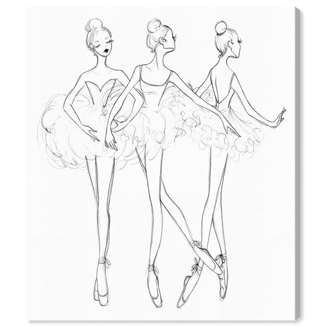 'Ballerina Movement' Graphic Art on Canvas East Urban Home Size: 50.8 cm H x 43.2 cm W x 3.8 cm D on Productcaster.