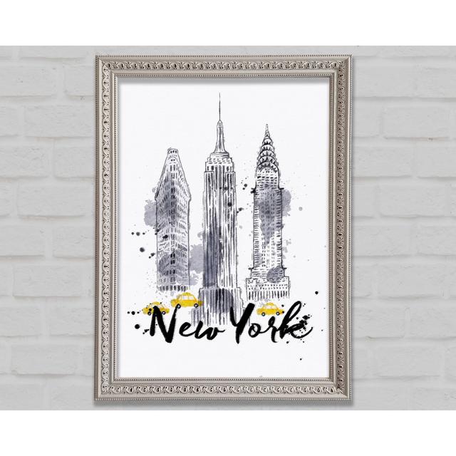 Outline Of NYC - Print Bright Star Size: 42cm H x 29.7cm W x 3cm D on Productcaster.