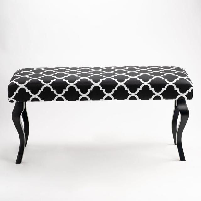 Perlas Upholstered Bench Rosalind Wheeler Size: H45 x W55 x D35cm on Productcaster.