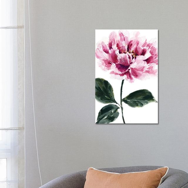 Peony No. 2 by Melissa Selmin - Wrapped Canvas Painting Rosdorf Park Size: 66.04cm H x 45.72cm W x 1.91cm D on Productcaster.