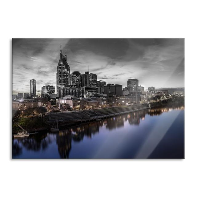 Nashville Skyline Panorama - Unframed Photograph on Glass Brayden Studio Size: 70cm H x 100cm W x 0.4cm D on Productcaster.