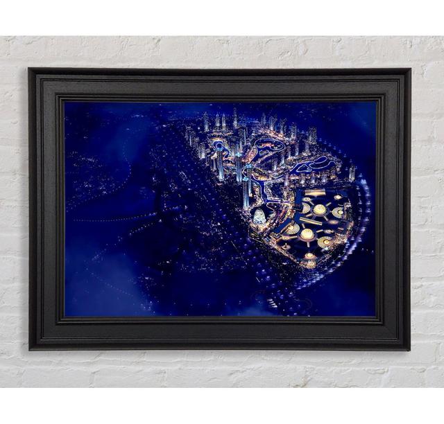 Dubai Blue Nights Framed Print 17 Stories Size: 21cm H x 42cm W on Productcaster.