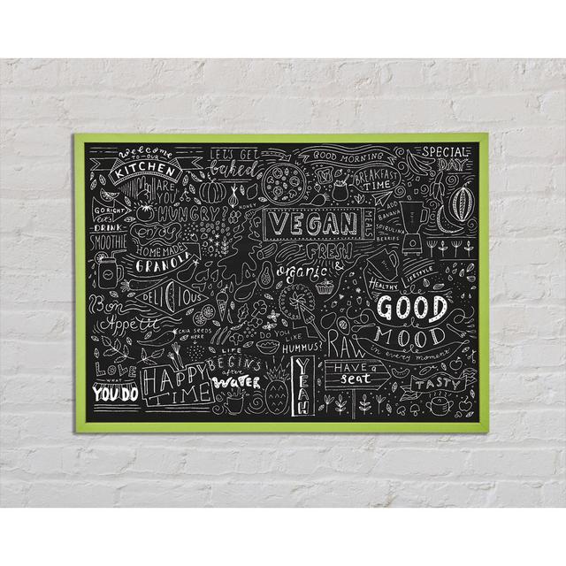 Bratu Vegan Good Mood - Single Picture Frame Art Prints Happy Larry Size: 59.7cm H x 84.1cm W x 2cm D on Productcaster.