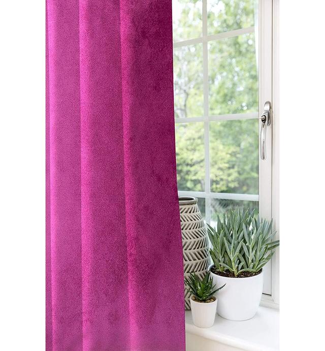 Symple Stuff Matt Velvet Curtains 2 Panels | Spice Orange Red Luxury Soft Made To Order Curtains & Drapes | Cotton Eyelet Blackout Lined Width 228Cm ( on Productcaster.