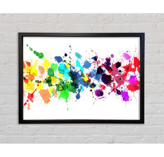 Colour Raindrops - Single Picture Frame Art Prints on Canvas Bright Star Size: 59.7cm H x 84.1cm W x 3.3cm D on Productcaster.