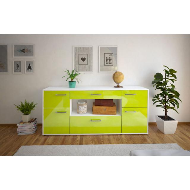 Sideboard Limber 17 Stories Farbe (Korpus/Front): Grün/Weiß on Productcaster.