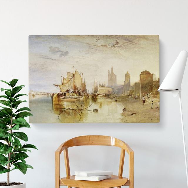 The Arrival of a Packet Boat by Joseph Mallord William Turner - Wrapped Canvas Painting East Urban Home Size: 35cm H x 50cm W x 3cm D on Productcaster.