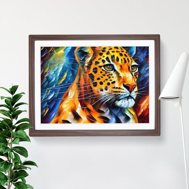 Leopard Vol.3 Abstract - Single Picture Frame Print World Menagerie Size: 46cm H x 64cm W, Frame Colour: Brown on Productcaster.