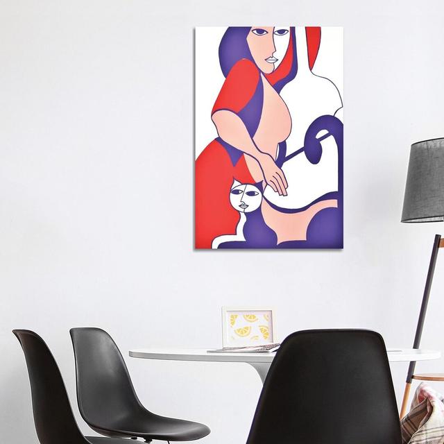 La Musicienne by Hildegarde Handsaeme - Wrapped Canvas Graphic Art ClassicLiving Size: 101.6cm H x 66.04cm W x 1.905cm D on Productcaster.