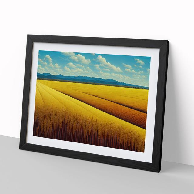 Luscious Wheat Field - Picture Frame Art Prints 17 Stories Frame Colour: Black, Size: 34cm H x 46cm W x 2cm D on Productcaster.