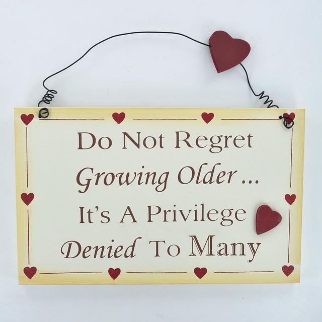 Wood Plaque Do Not Regret Happy Larry on Productcaster.