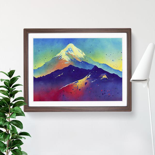 Mountain Splash Vol.6 Abstract - Single Picture Frame Painting Alpen Home Frame Colour: Walnut Framed, Size: 46cm H x 64cm W x 2cm D on Productcaster.