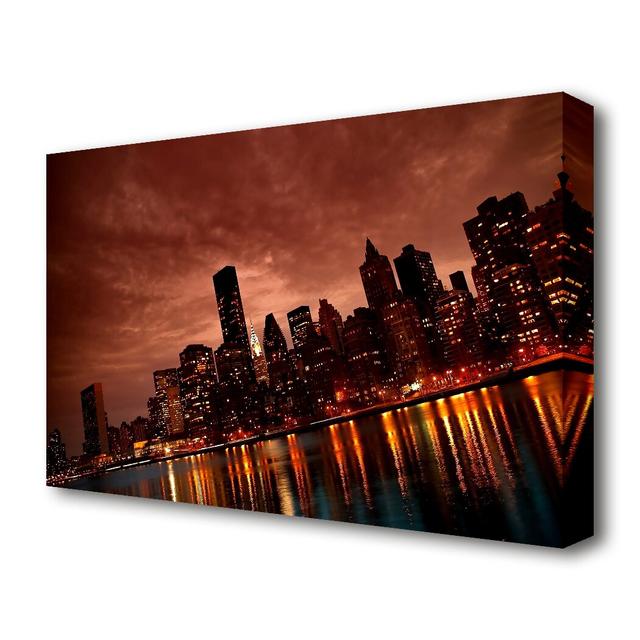 'Manhattan New York City' Photograph on Wrapped Canvas East Urban Home Size: 35.6 cm H x 50.8 cm W on Productcaster.