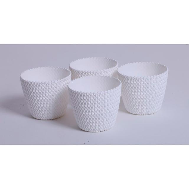 Rogelio Plant Pot (Set of 4) Freeport Park Colour: White on Productcaster.