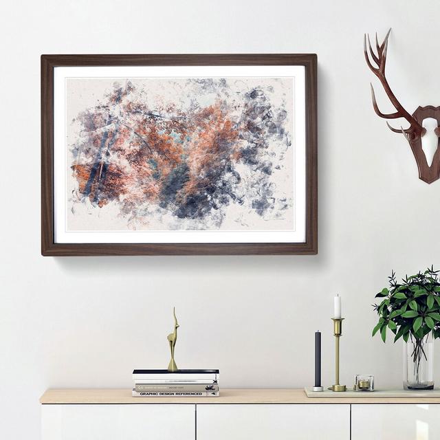 Stream Behind the Red Trees - Picture Frame Graphic Art Print East Urban Home Frame Option: Walnut Framed, Size: 33cm H x 45cm W x 2cm D on Productcaster.