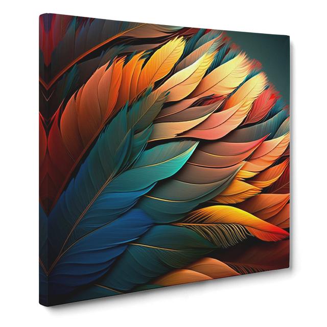 Feather Colour Field No.1 - No Frame Print Latitude Vive Size: 50cm H x 50cm W x 3cm D on Productcaster.