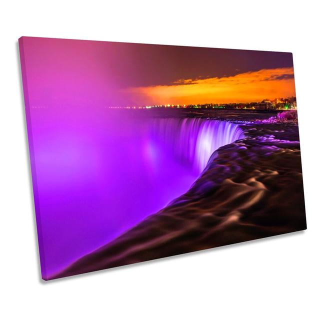 Niagara Falls Sunset - Wrapped Canvas Graphic Art Ebern Designs Size: 61cm H x 91.4cm W x 4cm D on Productcaster.