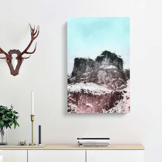 Mountain Vibes In Abstract - Wrapped Canvas Print East Urban Home Size: 50cm H x 35cm W x 3cm D on Productcaster.