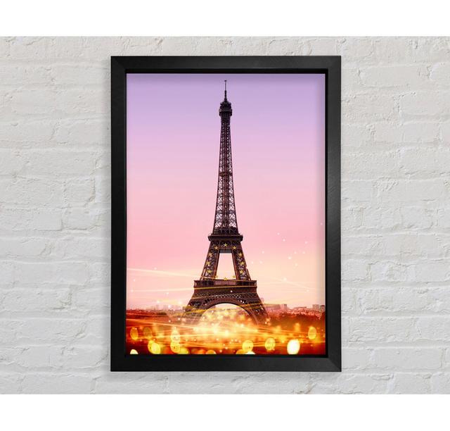 Eiffel Tower Sunset 4 - Single Picture Frame Art Prints Bright Star Size: 59.77cm H x 42cm W on Productcaster.