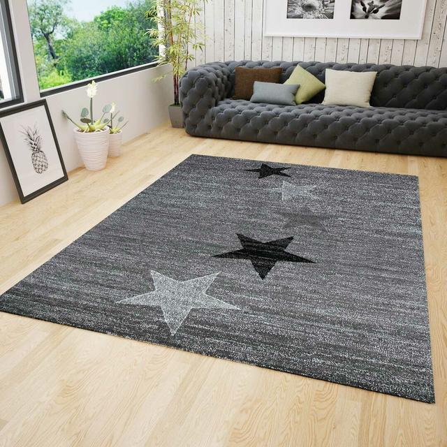 Belle Grey Rug 17 Stories Rug Size: Rectangle 160 x 230cm on Productcaster.