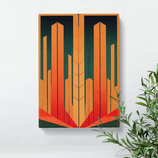 Forest Art Deco No.2 - Wrapped Canvas Print 17 Stories Size: 50cm H x 35cm W on Productcaster.