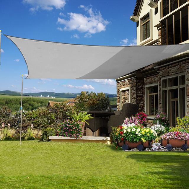 Drumawillin 2m x 2m Square Shade Sail Dakota Fields Colour: Grey on Productcaster.