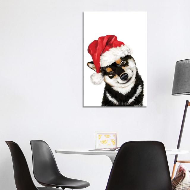 Christmas Black Shiba Inu by Big Nose Work - Wrapped Canvas Graphic Art The Seasonal Aisle Size: 101.6cm H x 66.04cm W x 1.91cm D on Productcaster.