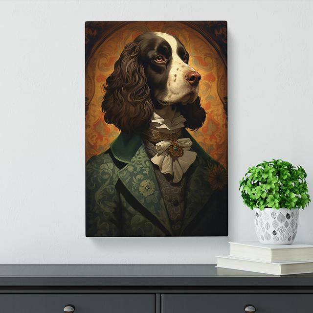 English Springer Spaniel Art Nouveau Happy Larry Size: 76cm H x 50cm W x 3cm D on Productcaster.