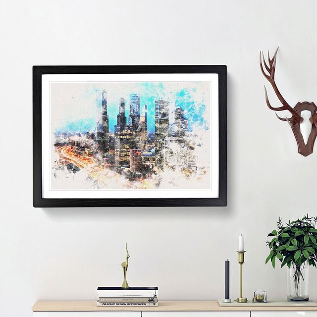 Moscow Russia Skyline - Picture Frame Graphic Art Print East Urban Home Frame Option: Black Framed, Size: 45cm H x 63cm W x 2cm D on Productcaster.