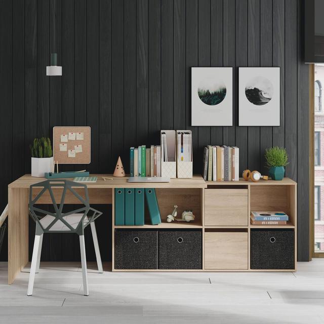 Sibylla Writing Desk Hashtag Home Colour: Canadian Oak on Productcaster.