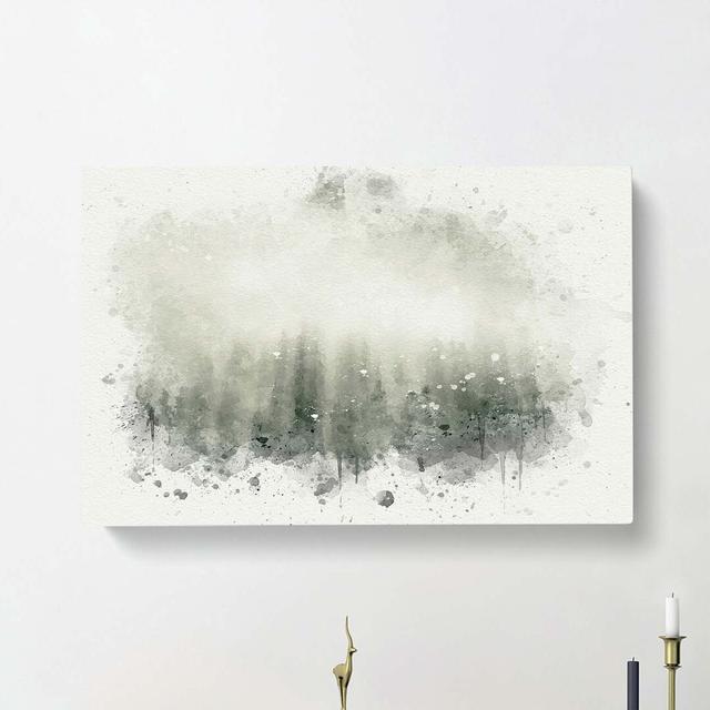 Moody Forest in Misurina Italy in Abstract - Wrapped Canvas Graphic Art Print East Urban Home Size: 60cm H x 91cm W x 3cm D on Productcaster.