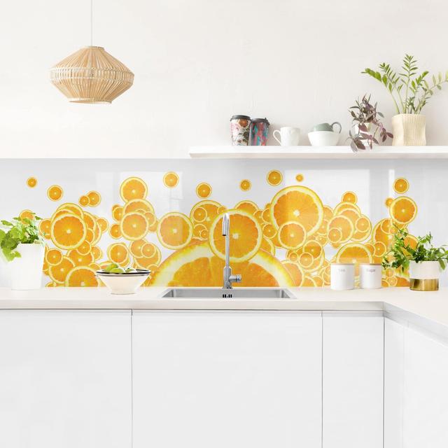 Cookinson 40 x 140cm PVC Tile in White/Yellow Ebern Designs on Productcaster.