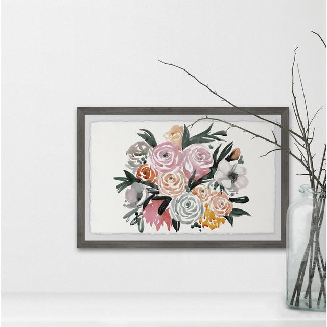 'Flower Bouquet' Framed Painting East Urban Home Size: 61cm H x 91cm W on Productcaster.