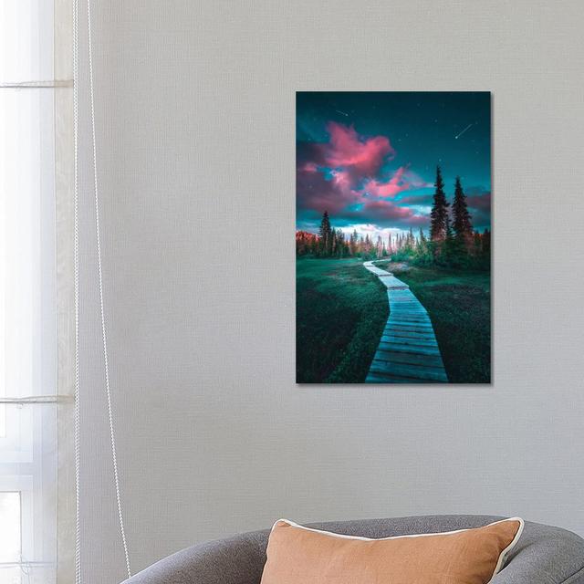 Intergalactic Pathways - Wrapped Canvas Print ClassicLiving Size: 66.04cm H x 45.72cm W x 3.81cm D on Productcaster.