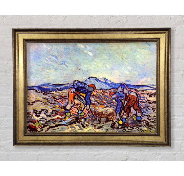 Van Gogh Farmers At Work - Single Picture Frame Art Prints Bright Star Size: 29.7cm H x 42cm W x 8cm D on Productcaster.