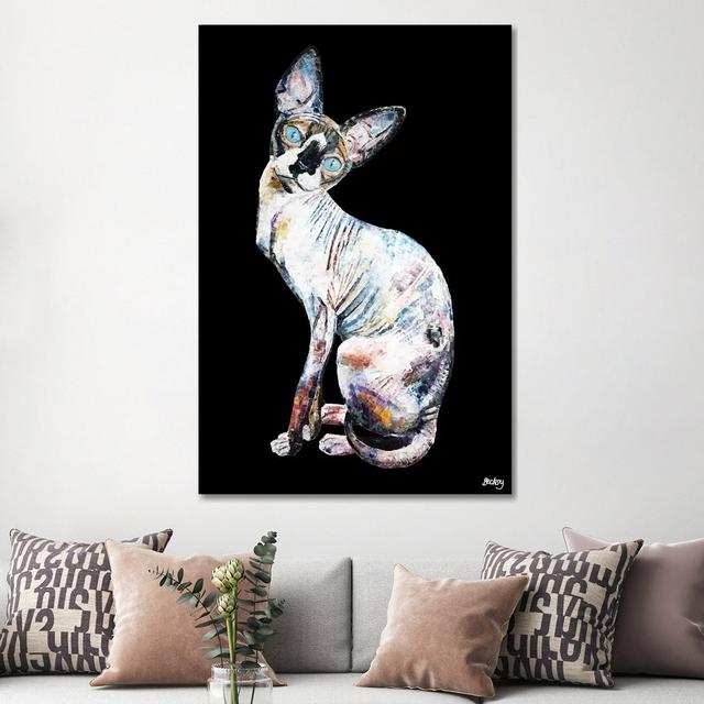 Larry, Black Background by Becksy - Wrapped Canvas Print Rosalind Wheeler Size: 152.4cm H x 101.6cm W x 3.81cm D on Productcaster.