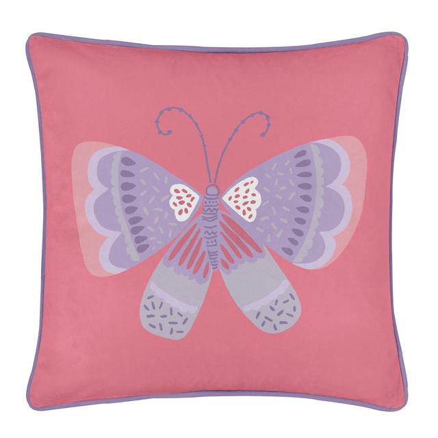 Flutterby Butterfly Animal Print Square Throw Cushion Cover Bedlam Fill Material: No Fill on Productcaster.