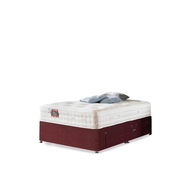 Arville Pocket Memory Divan Bed Fairmont Park Storage Type: No Storage, Colour: Plum Linen, Size: Small Double on Productcaster.