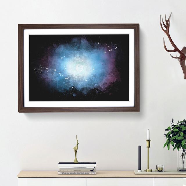 Moon in the Sky - Picture Frame Graphic Art Print East Urban Home Frame Option: Walnut Framed, Size: 33cm H x 45cm W x 2cm D on Productcaster.