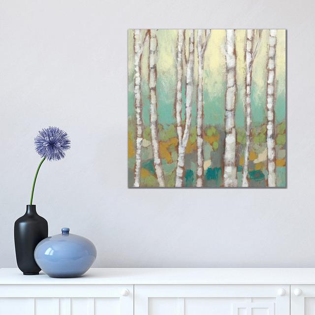 Kaleidoscope Birches I by Jennifer Goldberger - Wrapped Canvas Gallery-Wrapped Canvas Giclée Alpen Home Size: 45.72cm H x 45.72cm W x 3.81cm D on Productcaster.