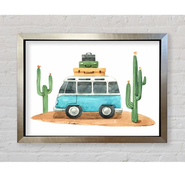 Vw Camper Cactus - Single Picture Frame Art Prints Bright Star Size: 84.1cm H x 118.9cm W x 3.4cm D on Productcaster.