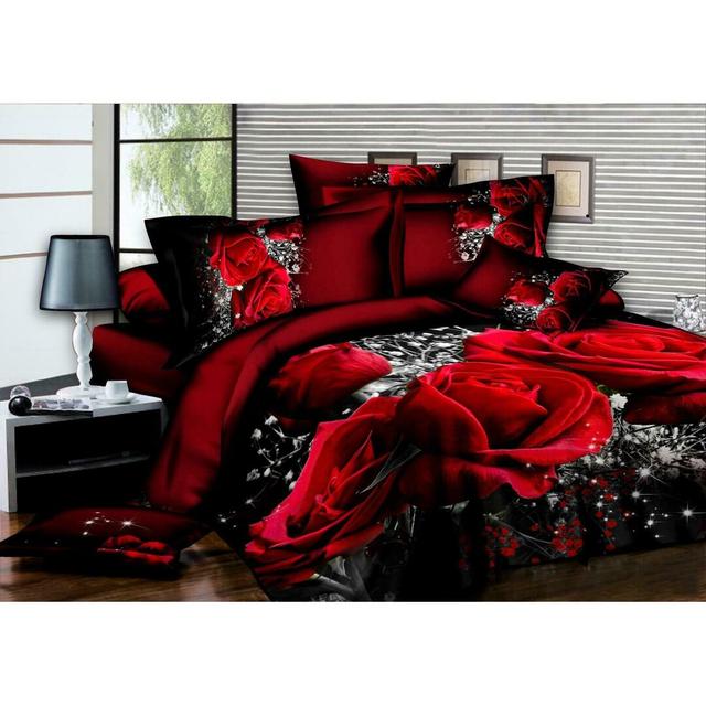 Cho Red/Black/White Microfibre 180 TC Reversible Duvet Cover Set Mercer41 Size: Kingsize - 2 Standard Pillowcases on Productcaster.