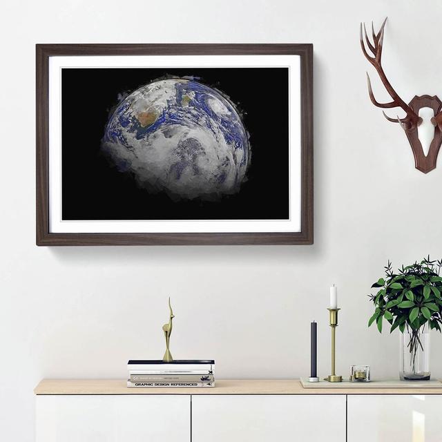 A Sky View of Earth in Abstract - Picture Frame Graphic Art Print East Urban Home Frame Option: Walnut Framed, Size: 36cm H x 48cm W x 2cm D on Productcaster.